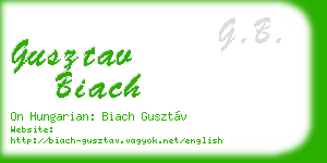 gusztav biach business card