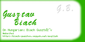 gusztav biach business card